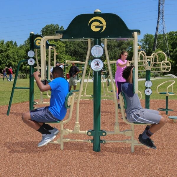 2-Person Combo Butterfly & Reverse Fly Outdoor Fitness Equipment