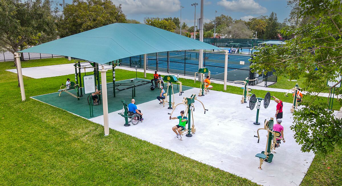 Outdoor fitness equipment project